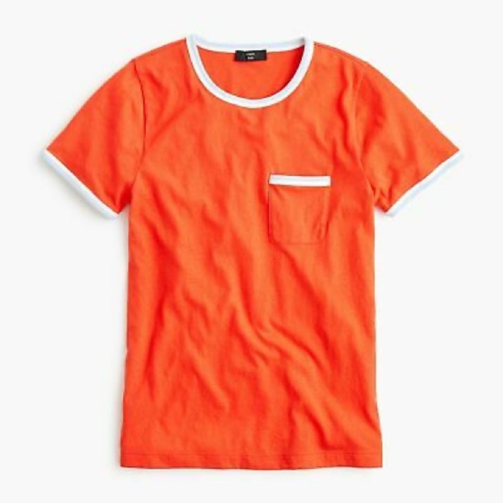 J. Crew Contrast Slub Cotton Ringer T-Shirt